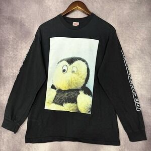 Supreme Mike Kelley Bee Shirt Mens Medium Black Long‎ Sleeve Graphic Streetwear